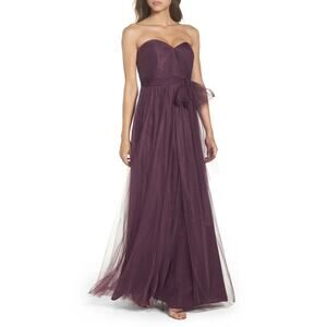 NWT Jenny Yoo Strapless Convertible Annabelle Tulle Gown Women's Purple Size 12